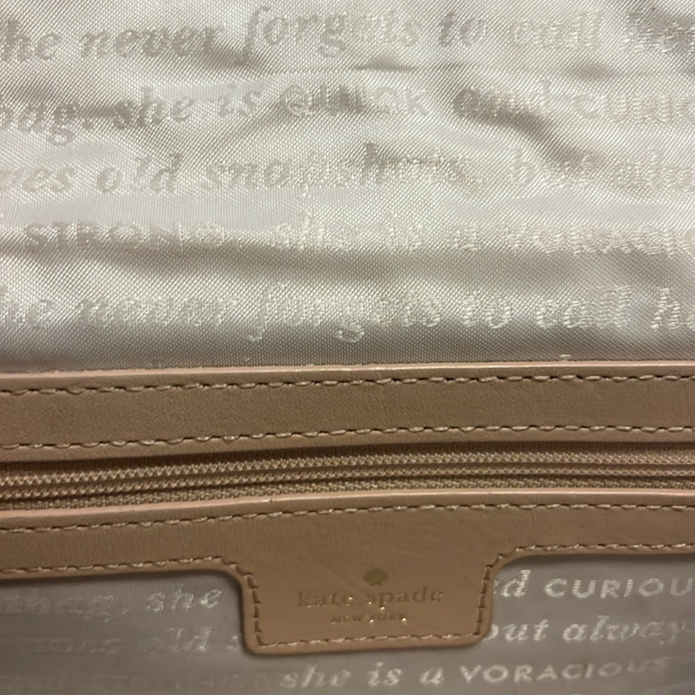 Kate Spade Metallic Gold and Tan Woven Purse - Picture 9 of 11